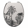 Voir la diapositive 1 : Paris Prix Abattant WC Imprimé Palmier  Cocoty  45cm Noir