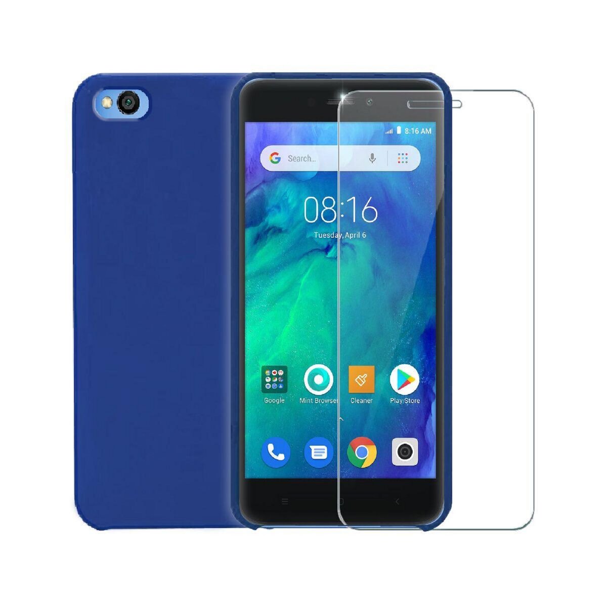 IBROZ Pack Xiaomi Redmi Go Coque bleu