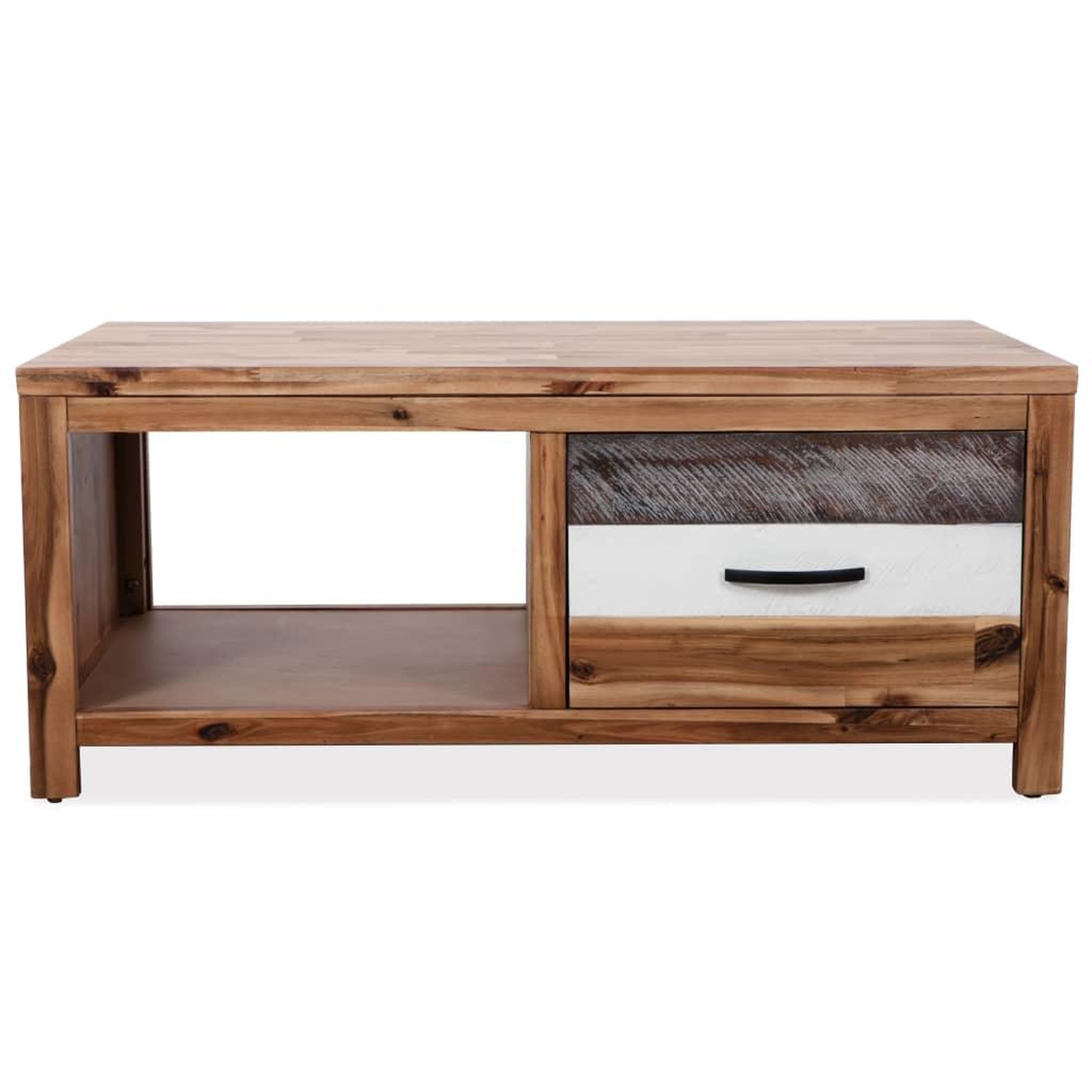 Voir la diapositive 2 : VIDAXL Table basse Bois d'acacia massif 90x50x37,5 cm