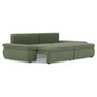 Voir la diapositive 4 : LISA DESIGN Elvona - canapé droit 3 places convertible avec coffre en tissu texturé