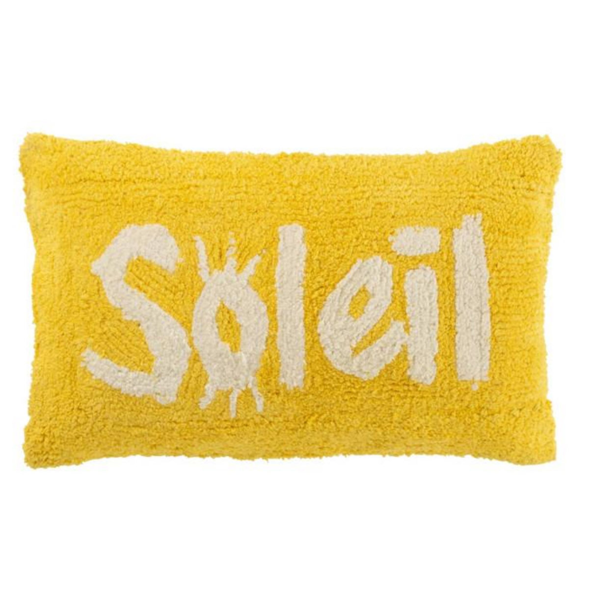 Paris Prix Coussin Déco Tufté Soleil  Polly  30x50cm Jaune