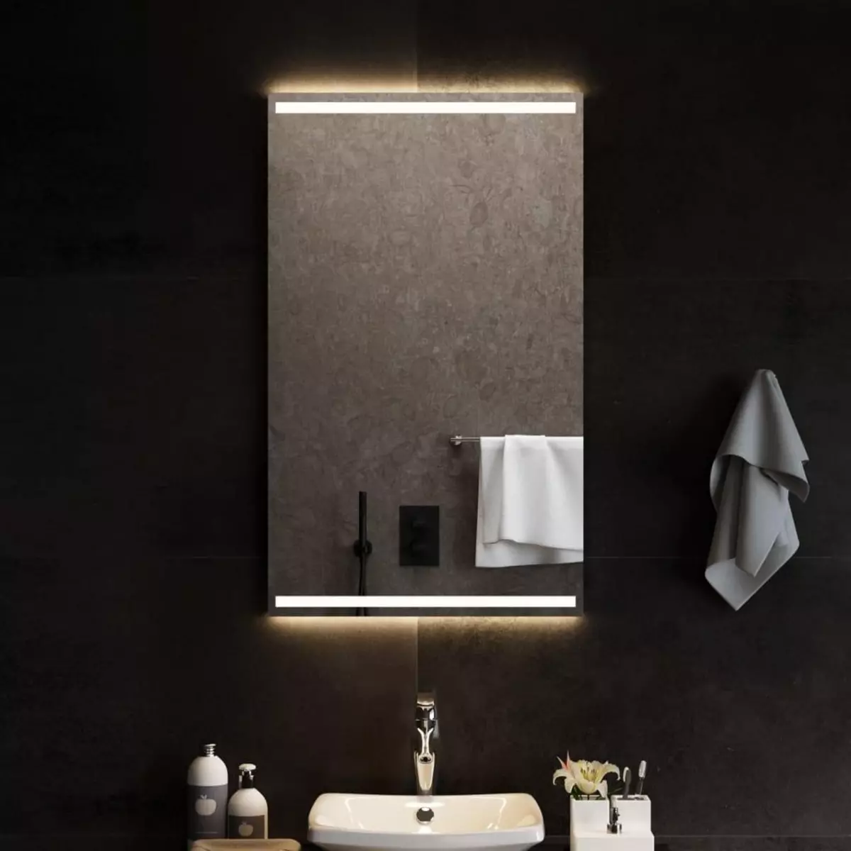VIDAXL Miroir de salle de bain a LED 60x100 cm