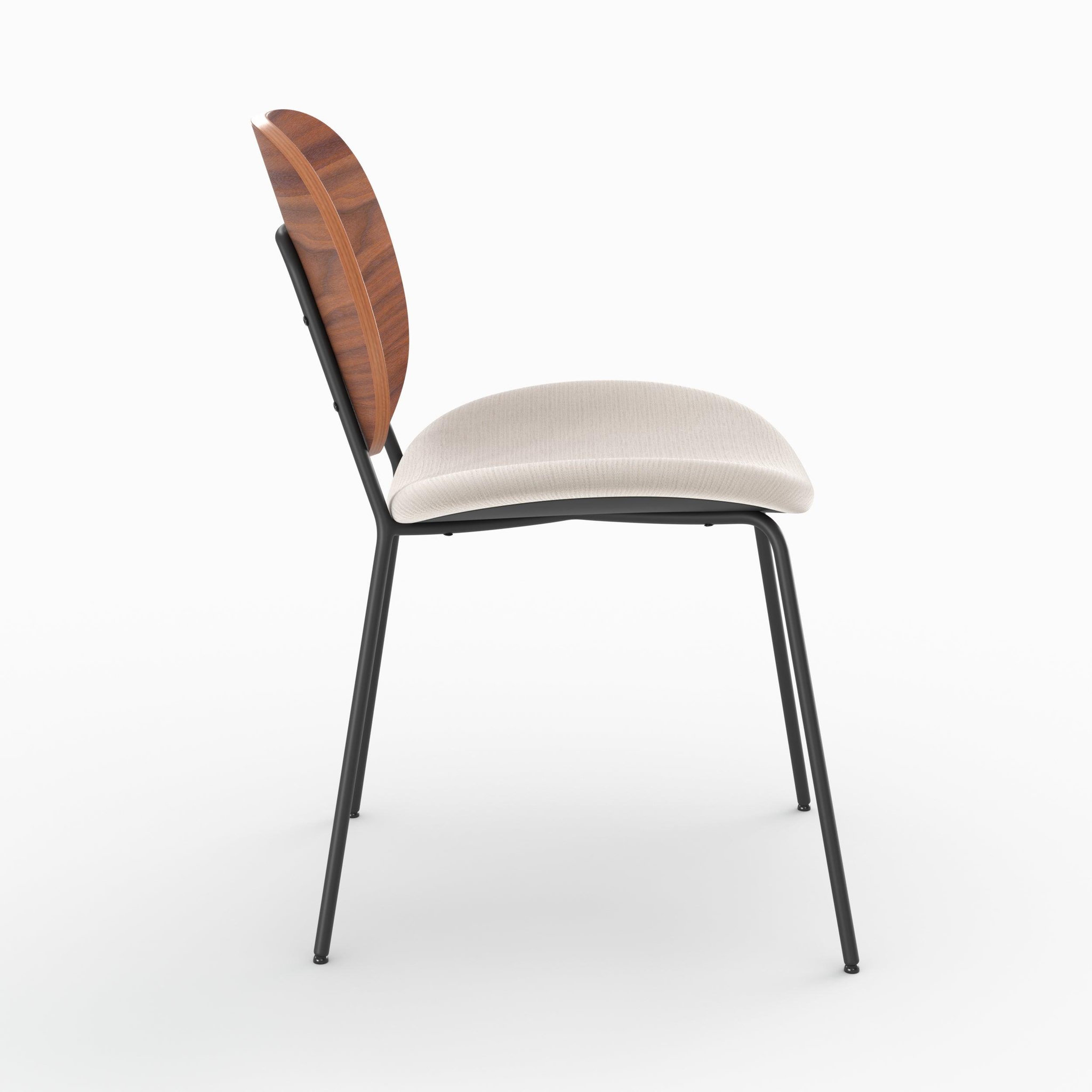 Voir la diapositive 6 : MAISON PAVANE Lot de 2 chaises en tissu beige chiné et bois-simone