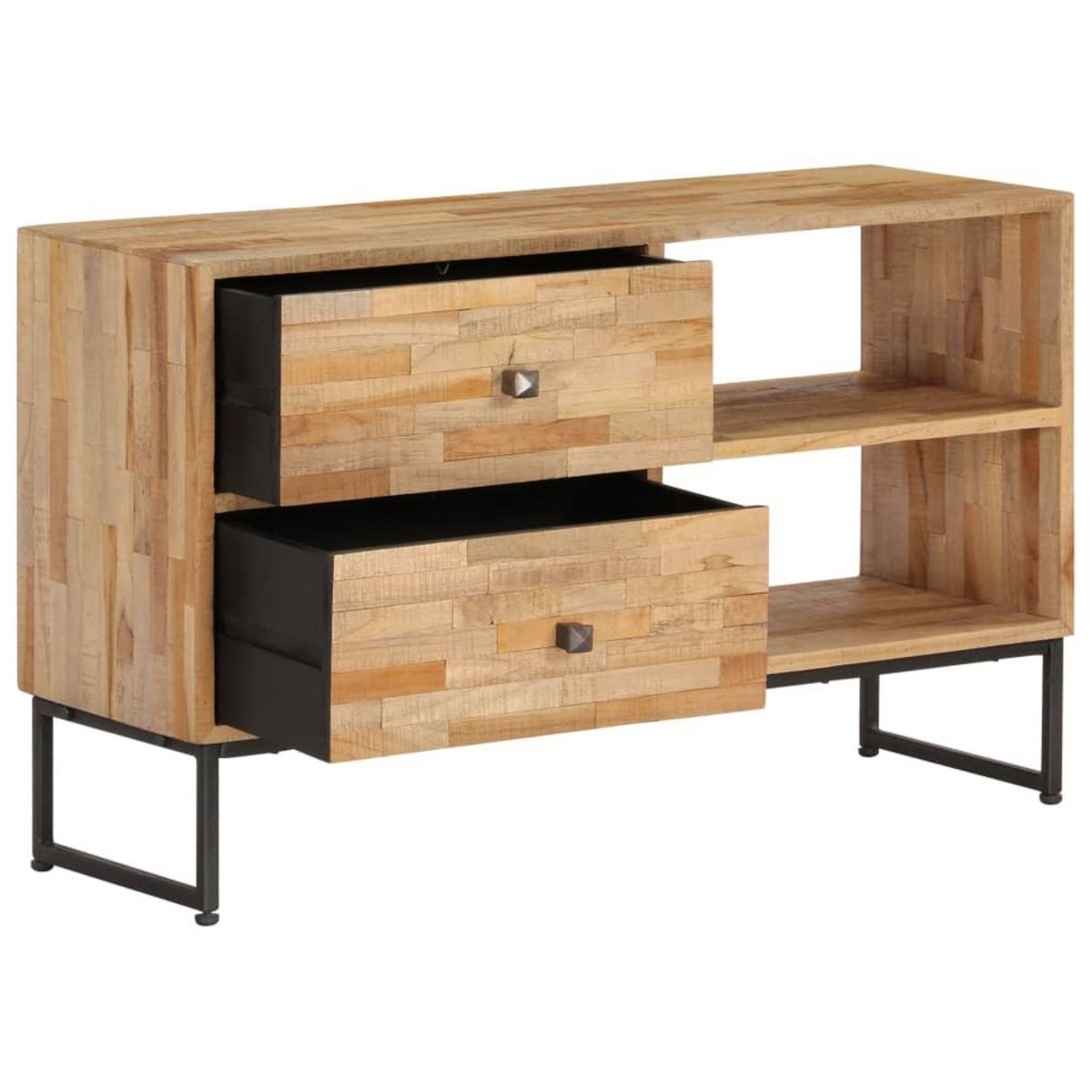 VIDAXL Meuble TV Bois de teck recycle 90 x 30 x 55 cm