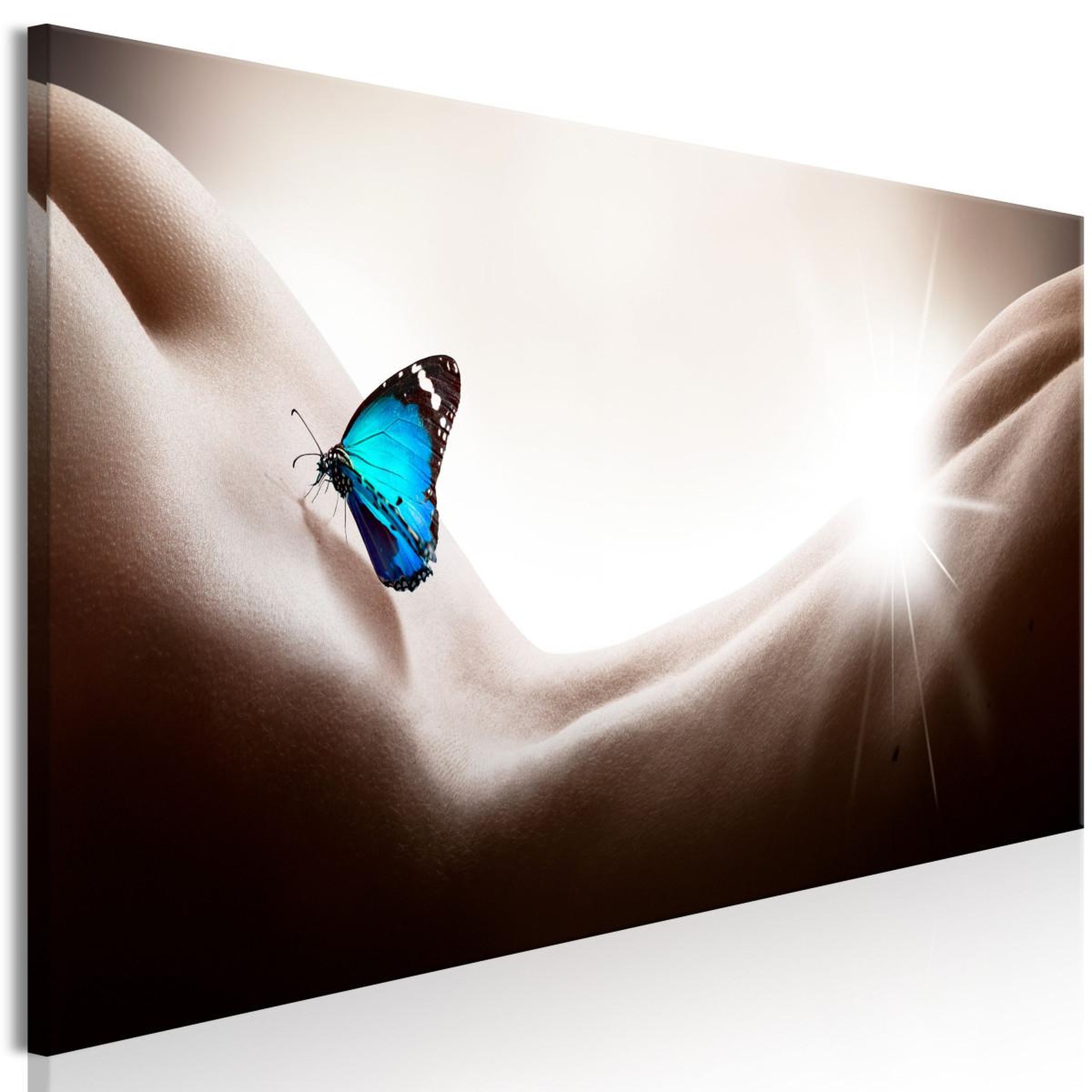 Paris Prix Tableau imprimé  woman & butterfly narrow. Coloris disponibles : Multicolore