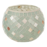 Paris Prix Photophore en Verre Design  Miosai  15cm Gris