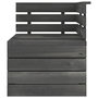 Voir la diapositive 2 : VIDAXL Canape palette d'angle de jardin Bois de pin massif Gris fonce