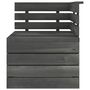 Voir la diapositive 2 : VIDAXL Canape palette d'angle de jardin Bois de pin massif Gris fonce