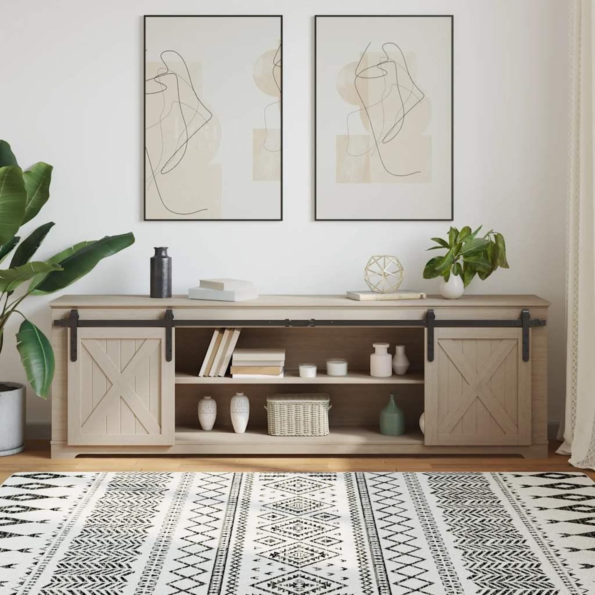 Voir la diapositive 3 : VIDAXL Kit de porte d'armoire coulissante 200 cm acier au carbone
