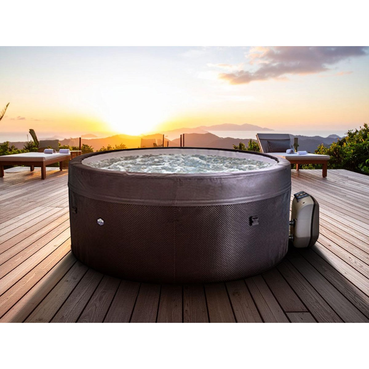 Netspa Spa portable semi-rigide Vita rond Bulles 4 places - Netspa