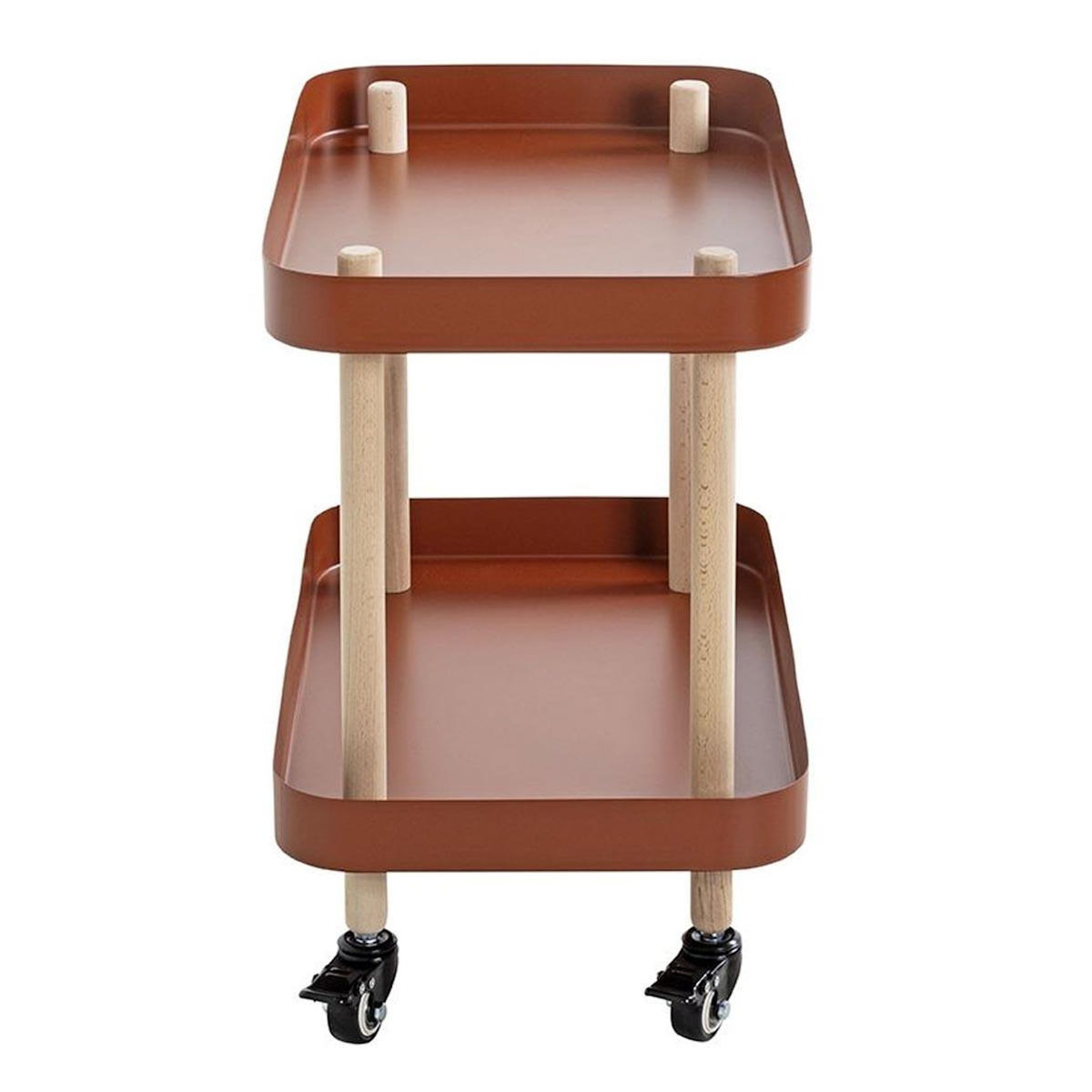 Paris Prix Desserte de Cuisine 2 Niveaux  Yumi  47cm Rouge