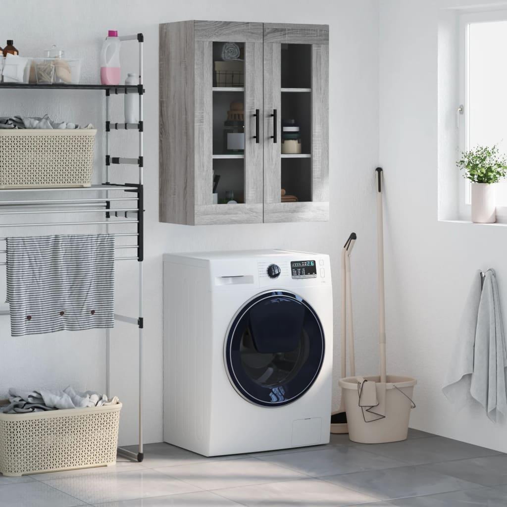 VIDAXL Armoire murale sonoma gris 69,5x34x90 cm