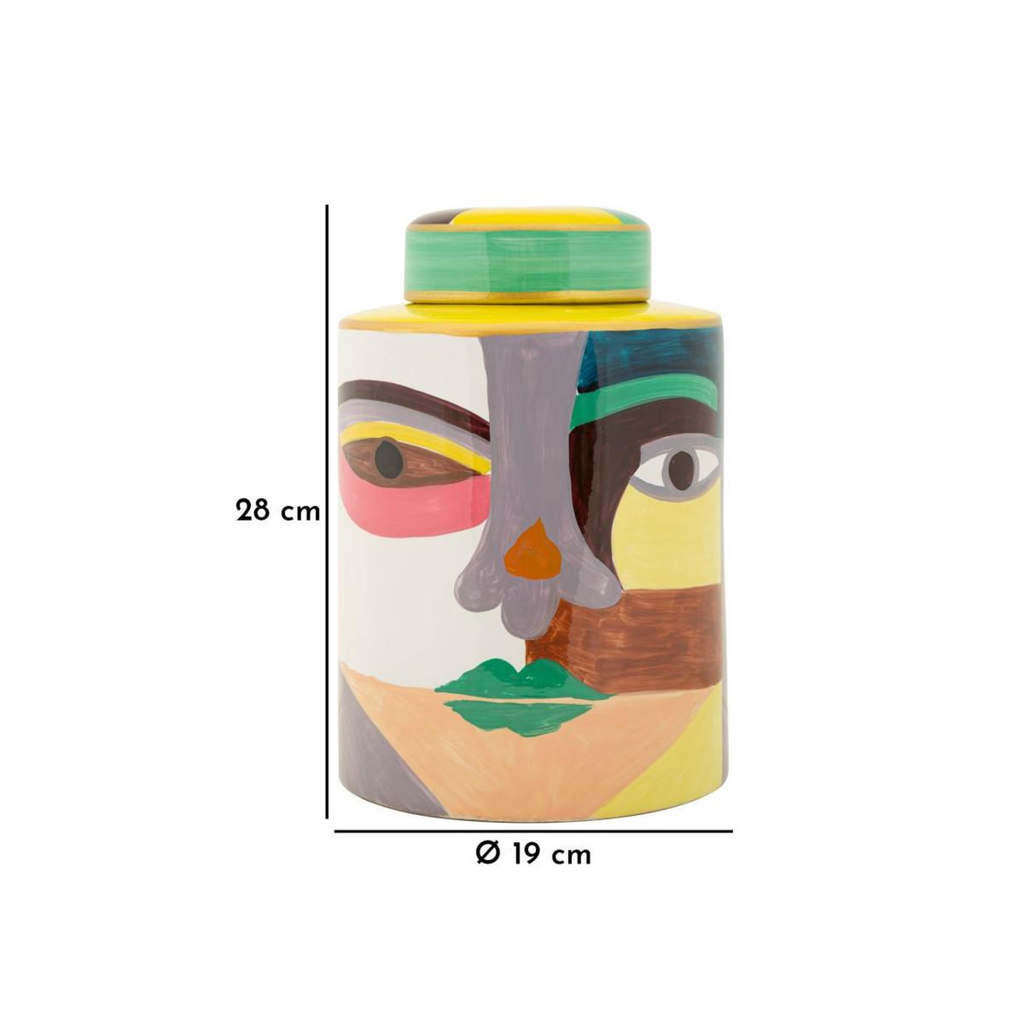 Voir la diapositive 6 : Paris Prix Vase design en céramique  piccassy  28cm multicolore