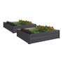 Voir la diapositive 4 : ID MARKET Lot de 2 carrés potager en métal châssis carré 90 x 90 cm gris anthracite