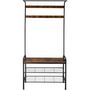 Voir la diapositive 2 : tectake Penderie Style industriel Bois foncé industriel, rustique
