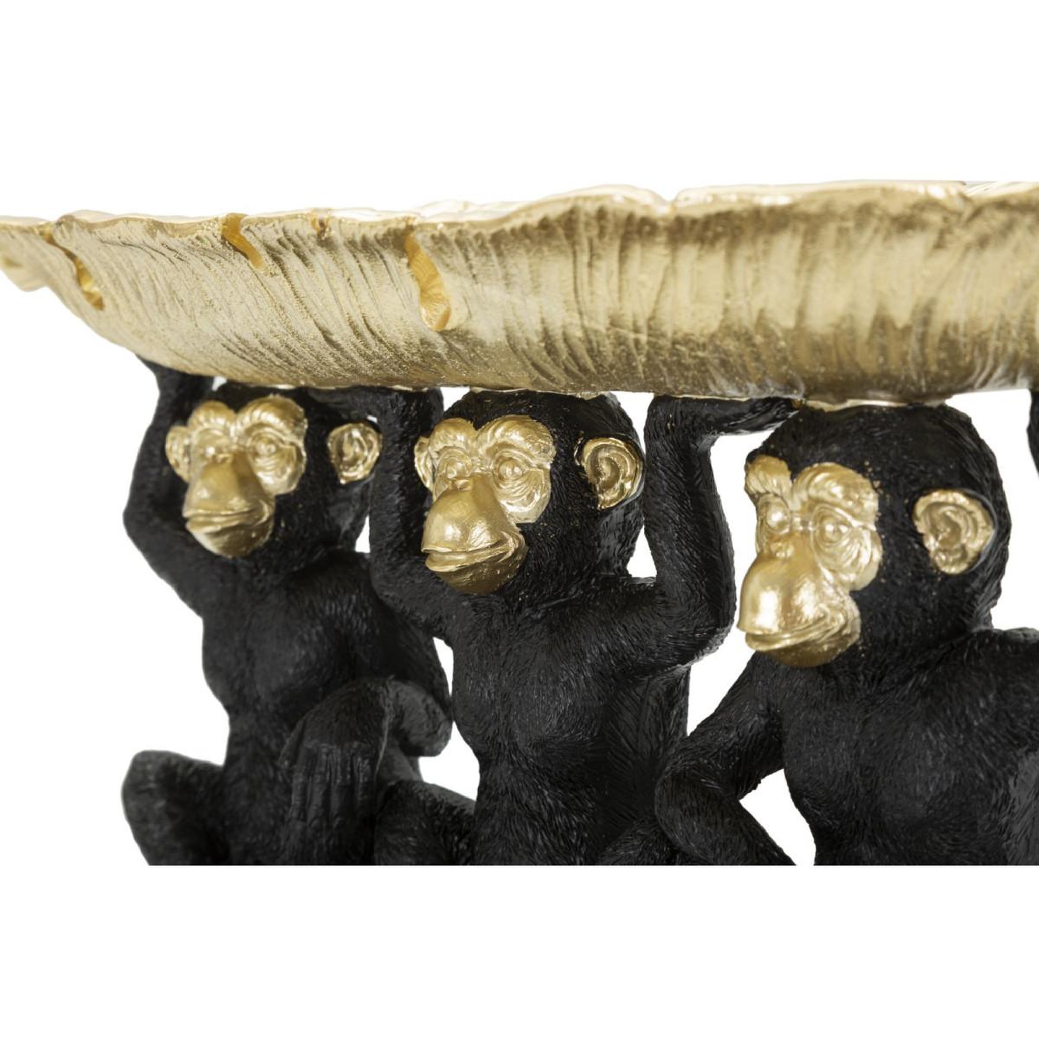 Voir la diapositive 4 : Paris Prix Vide-poche statuette  3 singes  43cm noir & or