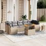 Voir la diapositive 1 : VIDAXL Salon de jardin avec coussins 8 pcs beige resine tressee