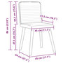 Voir la diapositive 6 : VIDAXL Chaises a manger lot de 2 rouge bordeaux tissu