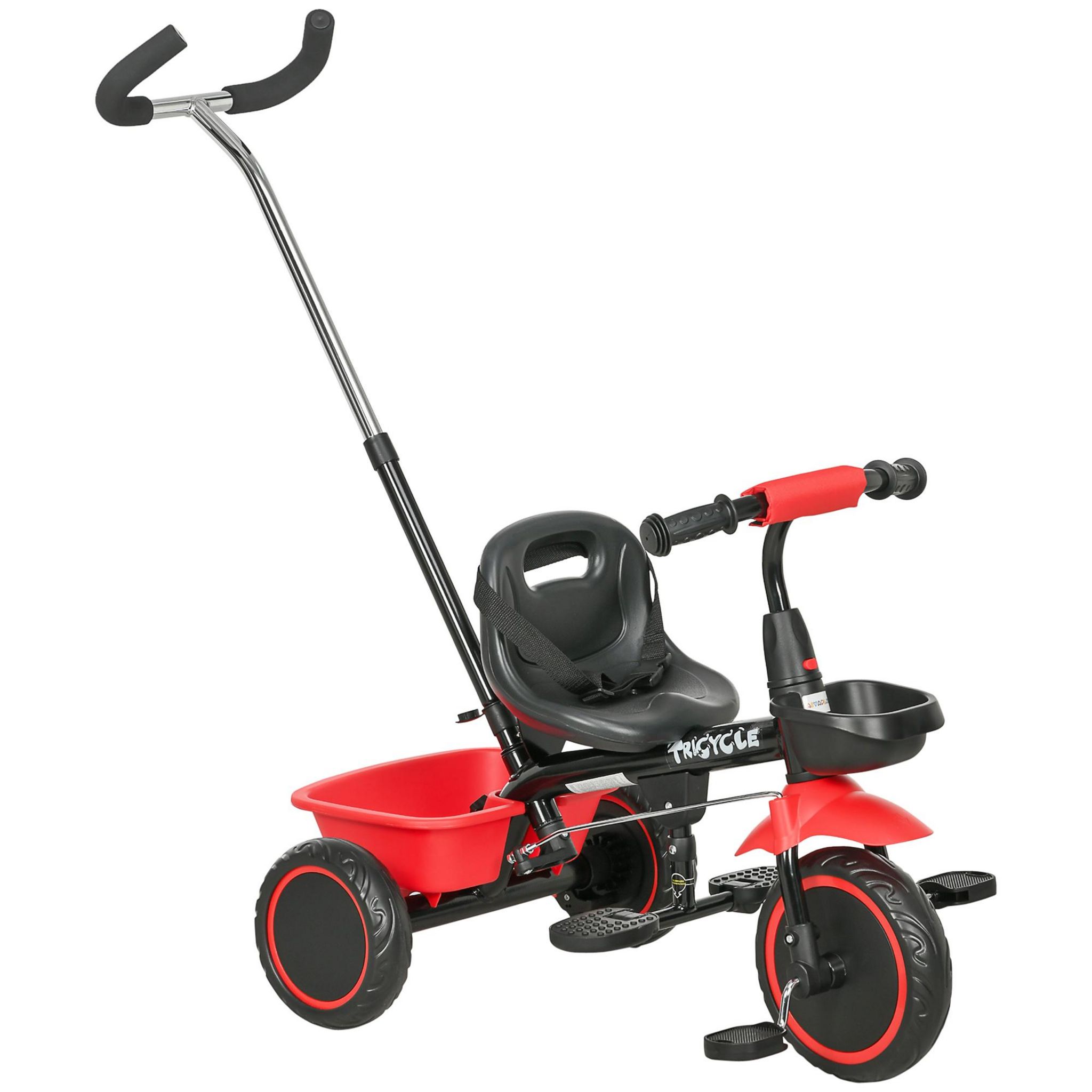 Tricycle Enfant HOMCOM Avec Sonnette, Garde-Boue Et Siège Réglable - Main Image