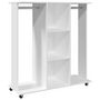 Voir la diapositive 2 : VIDAXL Garde-robe avec roues blanc 102x38x110 cm bois d'ingenierie