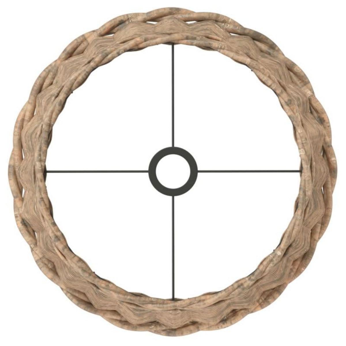 VIDAXL Abat jour de plafonnier marron Ø45x28 cm osier