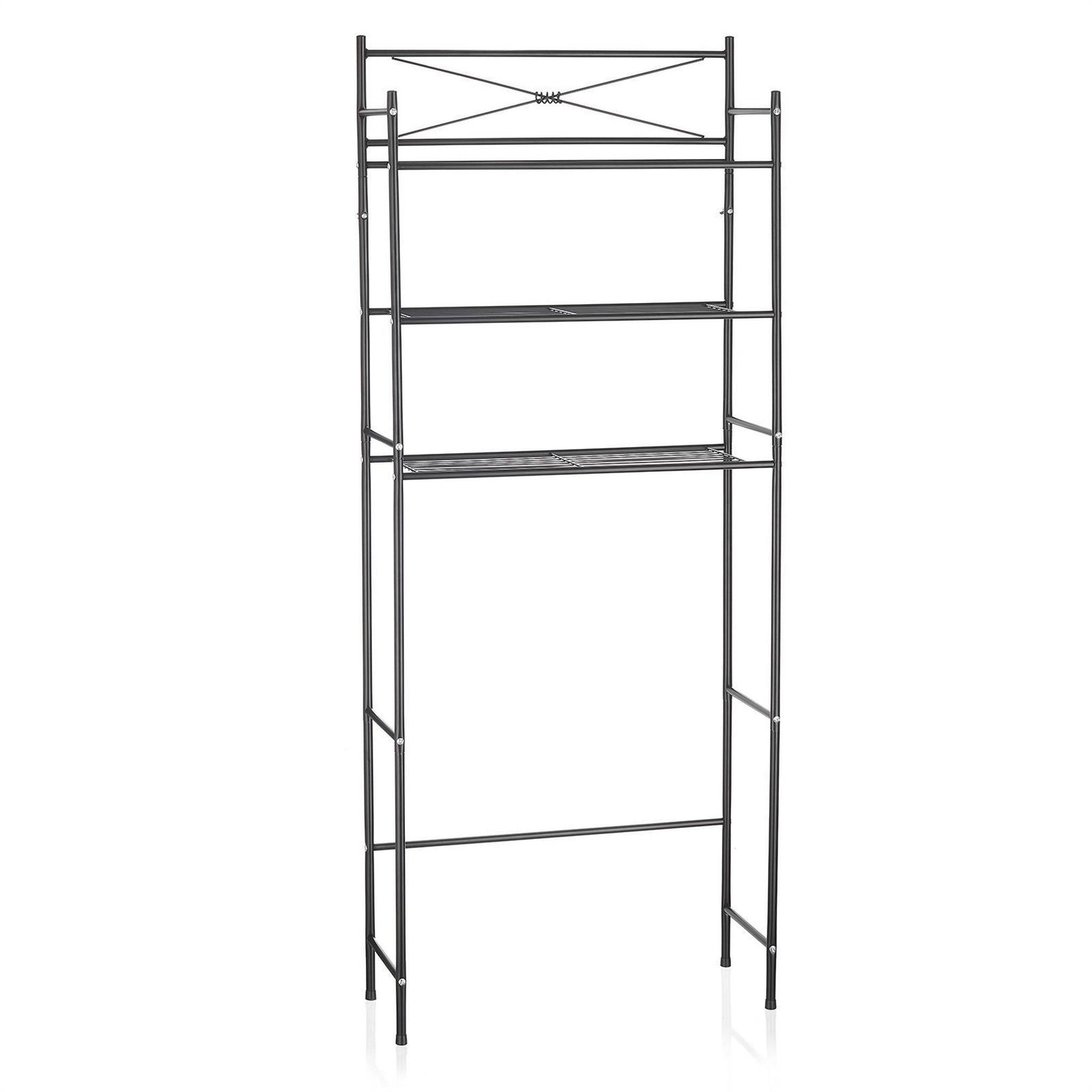 Voir la diapositive 3 : IDIMEX Etagère de salle de bain marsa, rangement pour wc/lave-linge, en métal