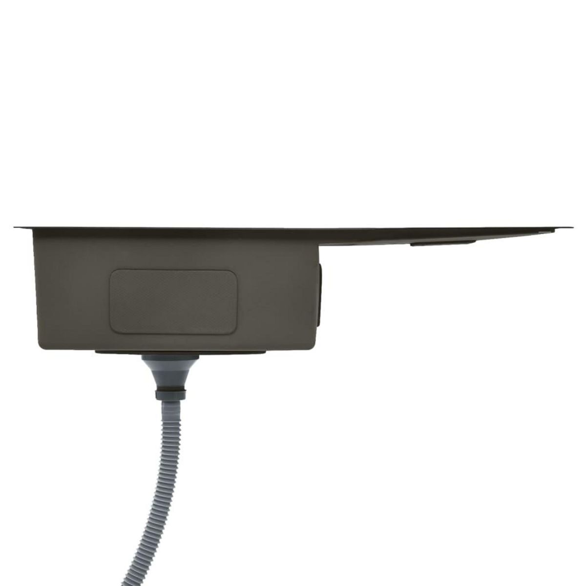 VIDAXL Evier de cuisine fait a la main Noir Acier inoxydable