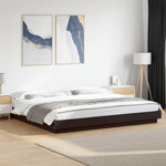 VIDAXL Cadre de lit avec lumieres LED sans matelas noir 200x200 cm