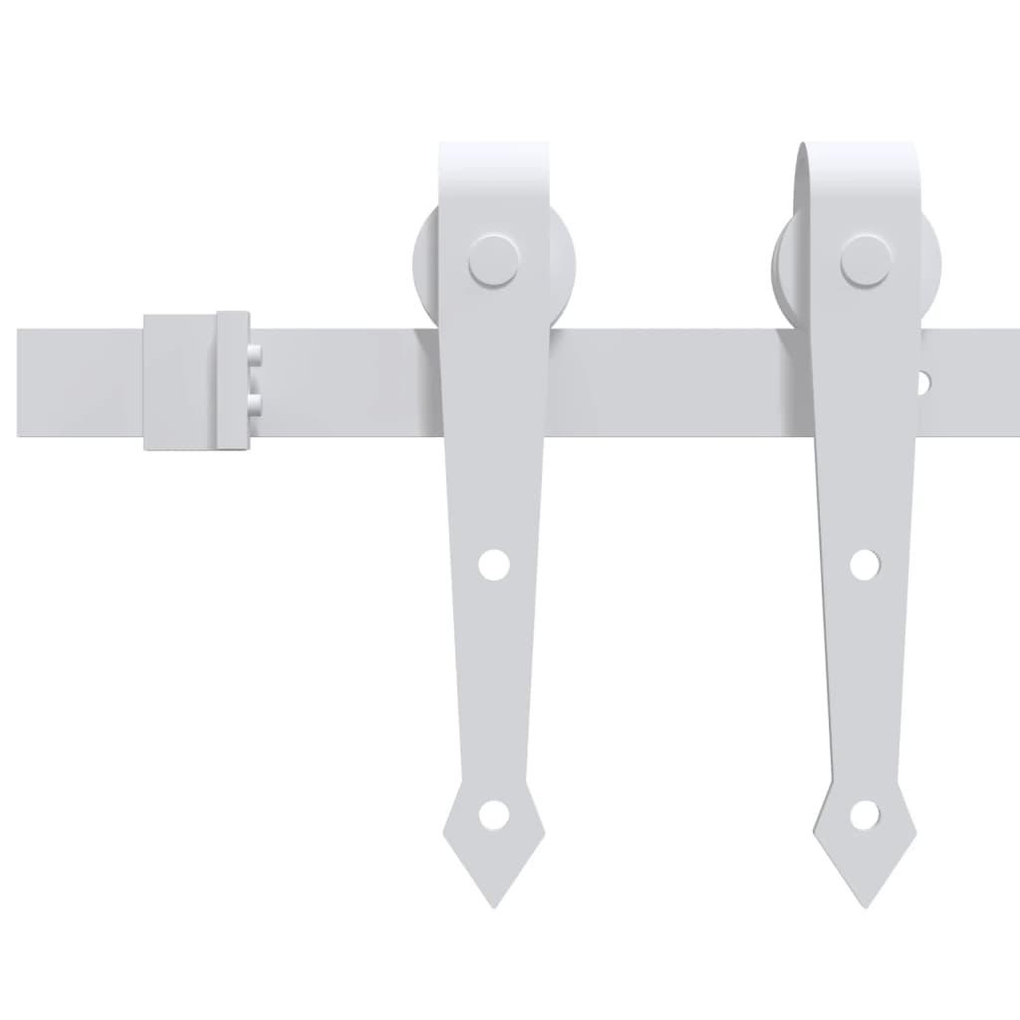 Voir la diapositive 3 : VIDAXL Kit de quincaillerie de porte coulissante 200 cm Acier Blanc