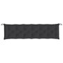 Voir la diapositive 4 : VIDAXL Coussin de banc de jardin noir 200x50x7 cm tissu oxford