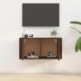 Voir la diapositive 3 : VIDAXL Meuble TV mural Chene marron 80x34,5x40 cm