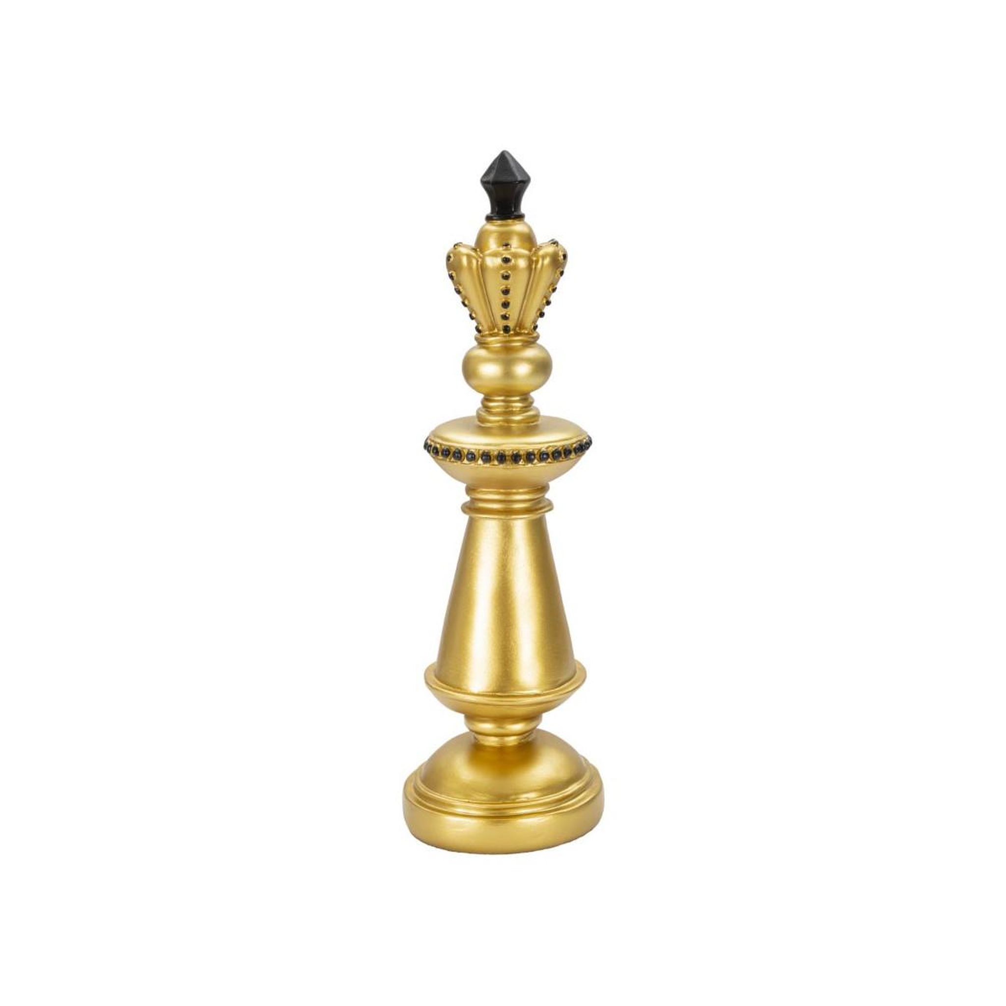 Paris Prix Pièce d'échec déco en résine  roi  32cm or