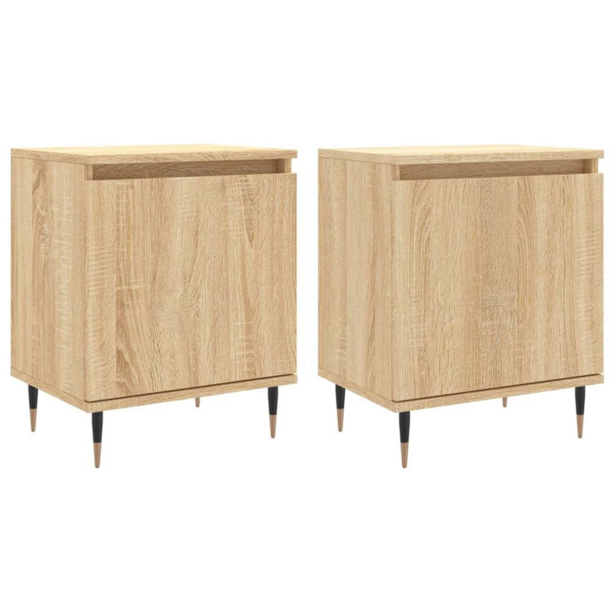 VIDAXL Tables de chevet 2pcs chene sonoma 40x30x50cm bois d'ingenierie