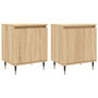 Voir la diapositive 2 : VIDAXL Tables de chevet 2pcs chene sonoma 40x30x50cm bois d'ingenierie