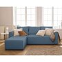 Voir la diapositive 1 : BEST MOBILIER Regala - canapé d'angle réversible - 4 places - convertible avec coffre - en tissu