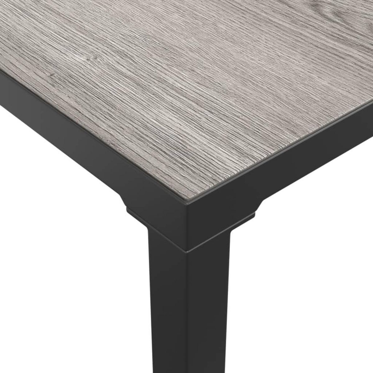 VIDAXL Table basse de jardin gris 55x55x31 cm DPC et acier