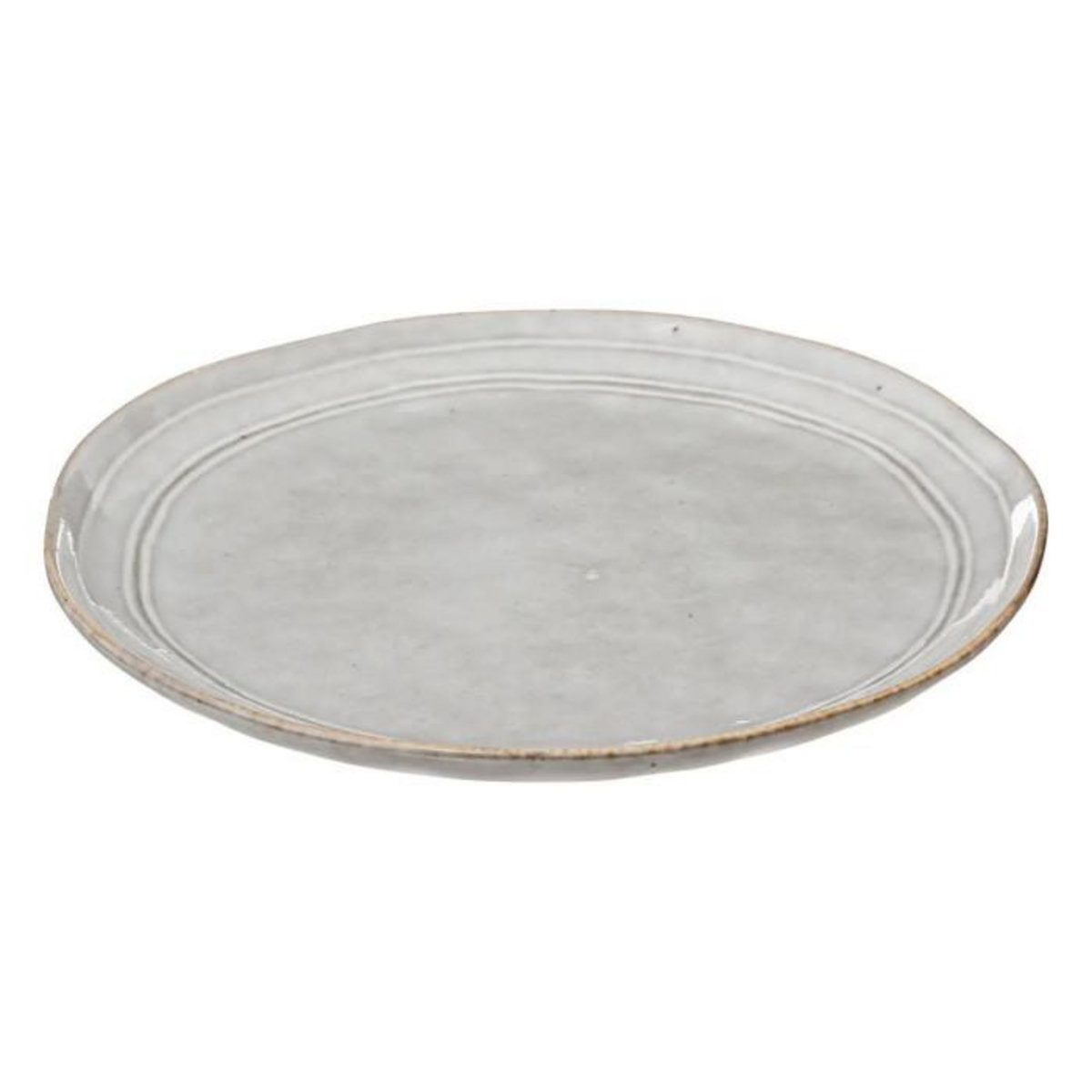 SECRET DE GOURMET Service de Table 12 Pièces  Flower  26cm Gris