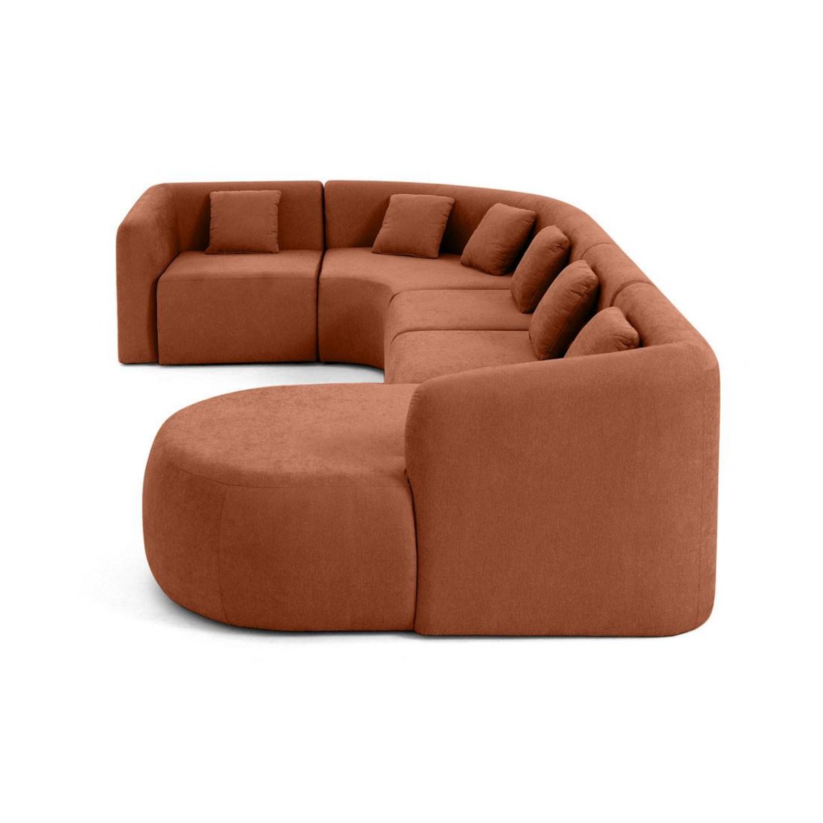 LISA DESIGN Ikare - canapé modulable d'angle droit - 6 places - en tissu