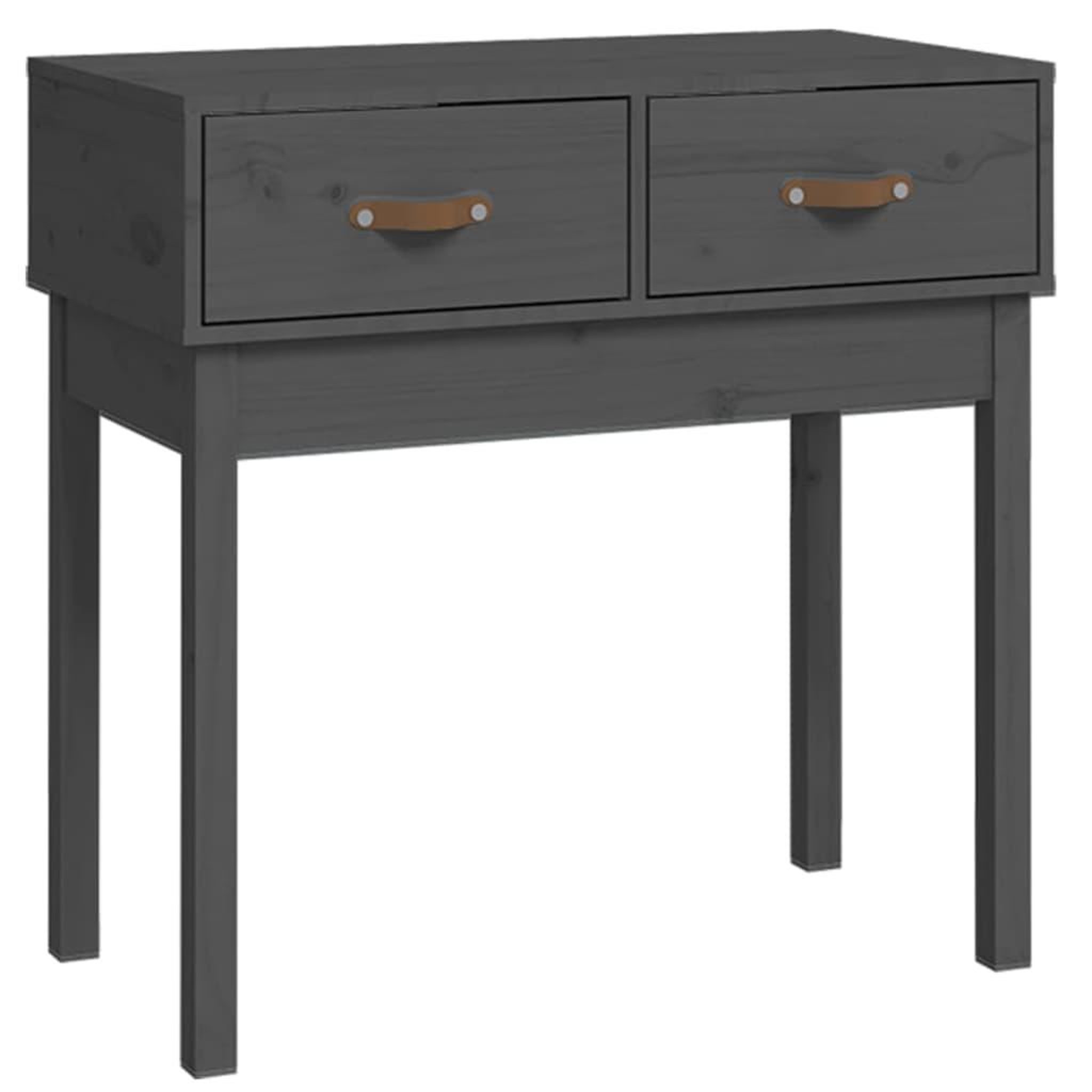 Voir la diapositive 2 : VIDAXL Table console Gris 76,5x40x75 cm Bois massif de pin