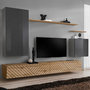 Voir la diapositive 1 : Paris Prix Ensemble Meuble TV  Switch Lamel II  270cm Naturel & Gris