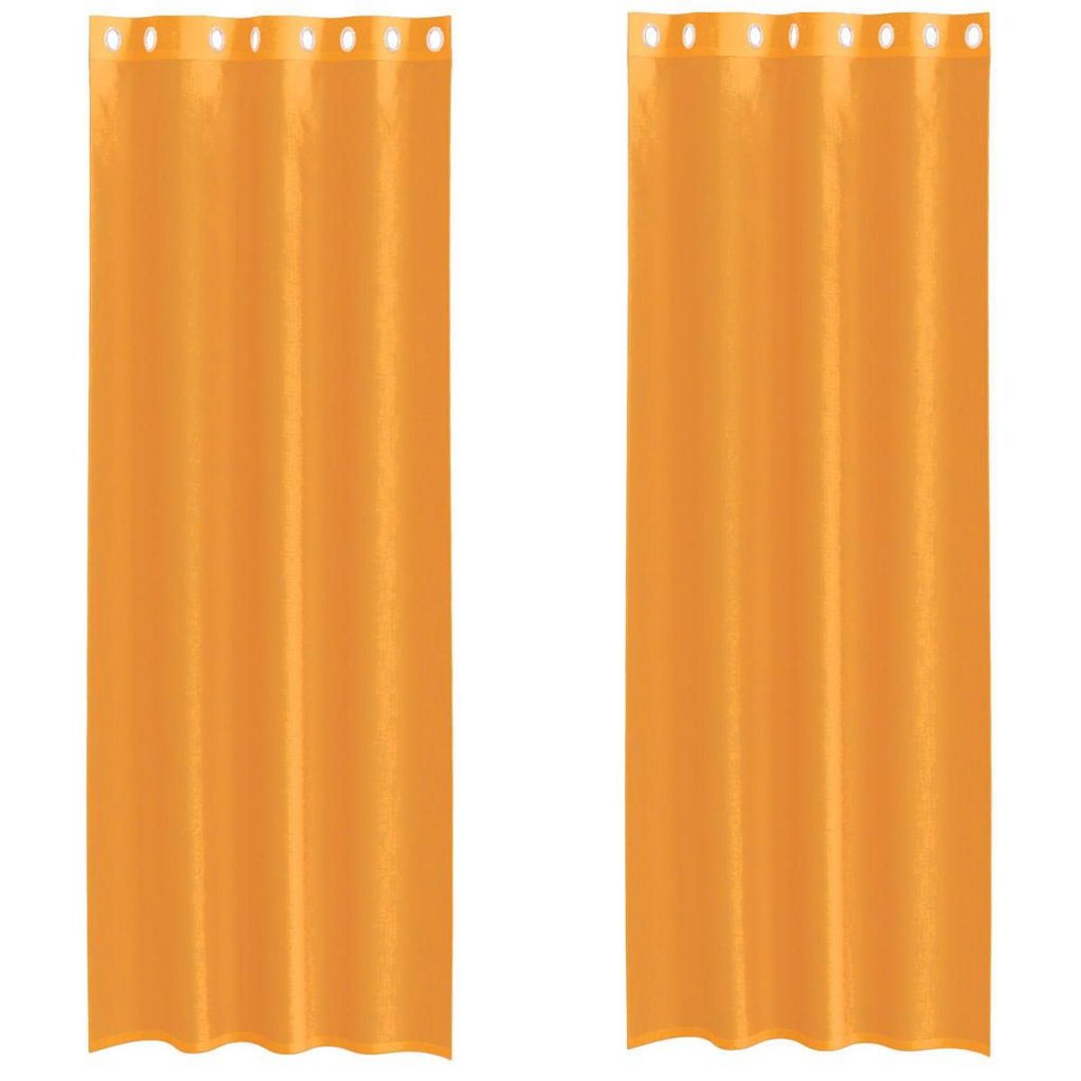 VIDAXL Rideaux en voile avec œillets 2 pcs orange 140x300 cm