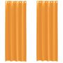 Voir la diapositive 2 : VIDAXL Rideaux en voile avec œillets 2 pcs orange 140x300 cm