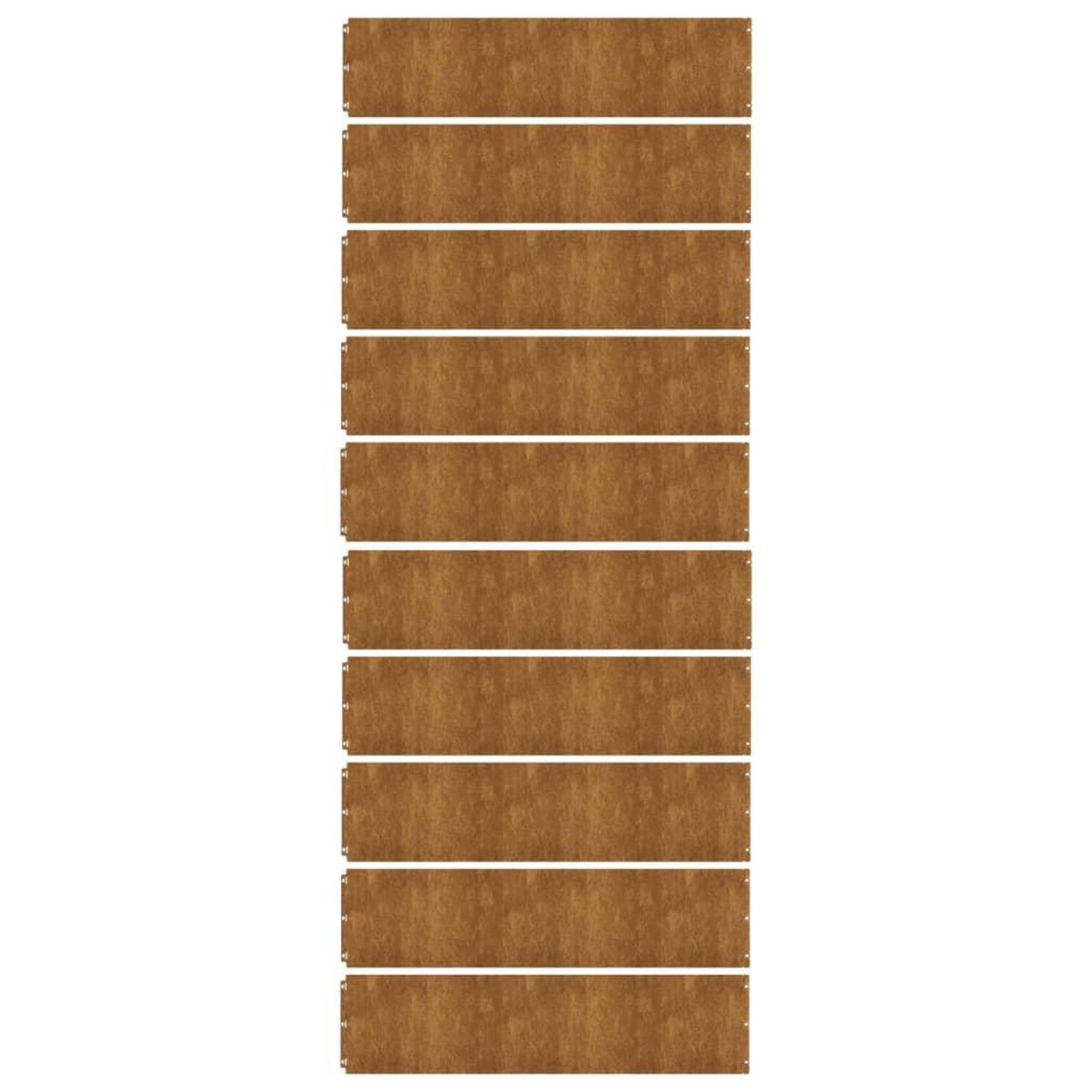 Voir la diapositive 4 : VIDAXL Bordures de pelouse 10 pcs 25x103 cm acier corten flexible