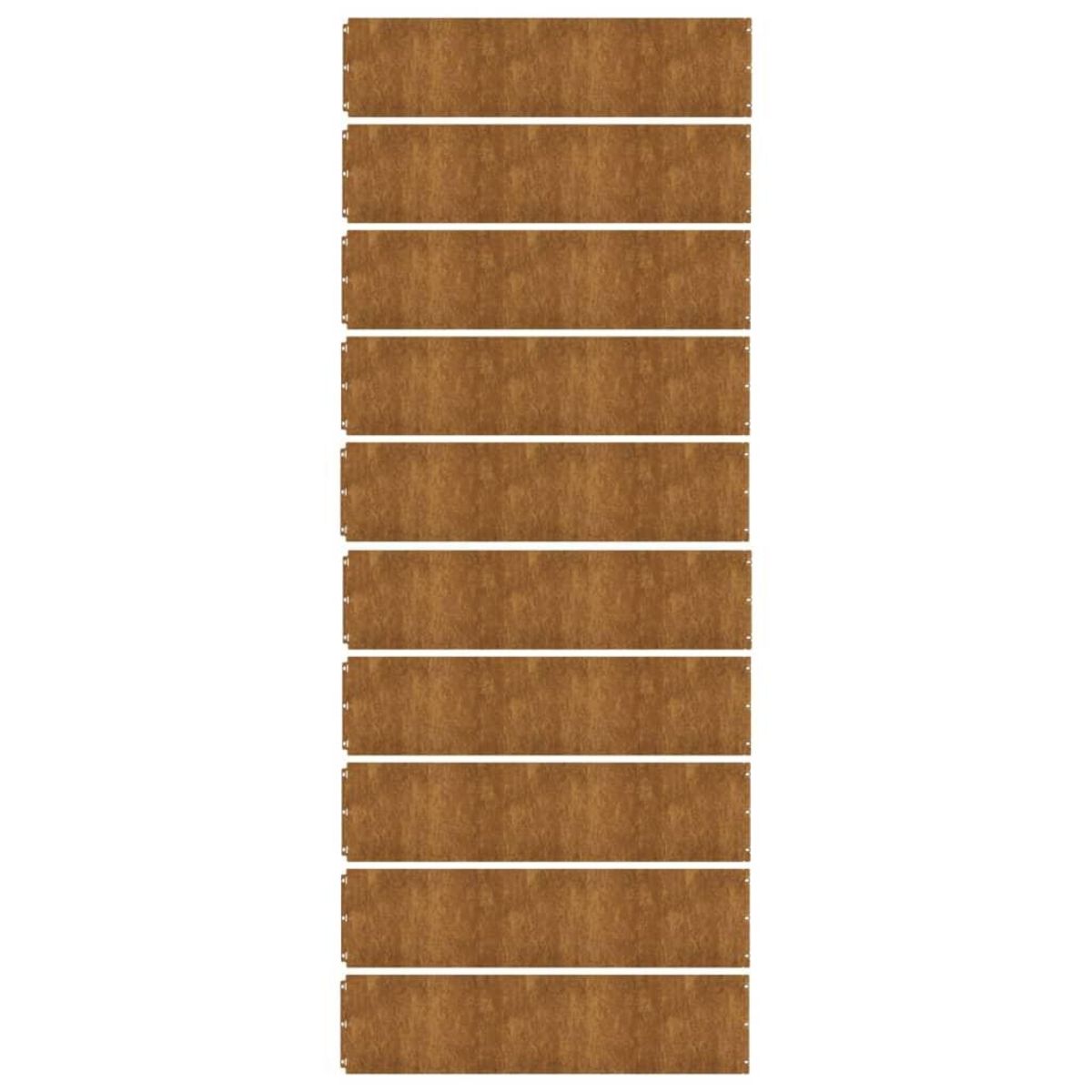 VIDAXL Bordures de pelouse 10 pcs 25x103 cm acier corten flexible
