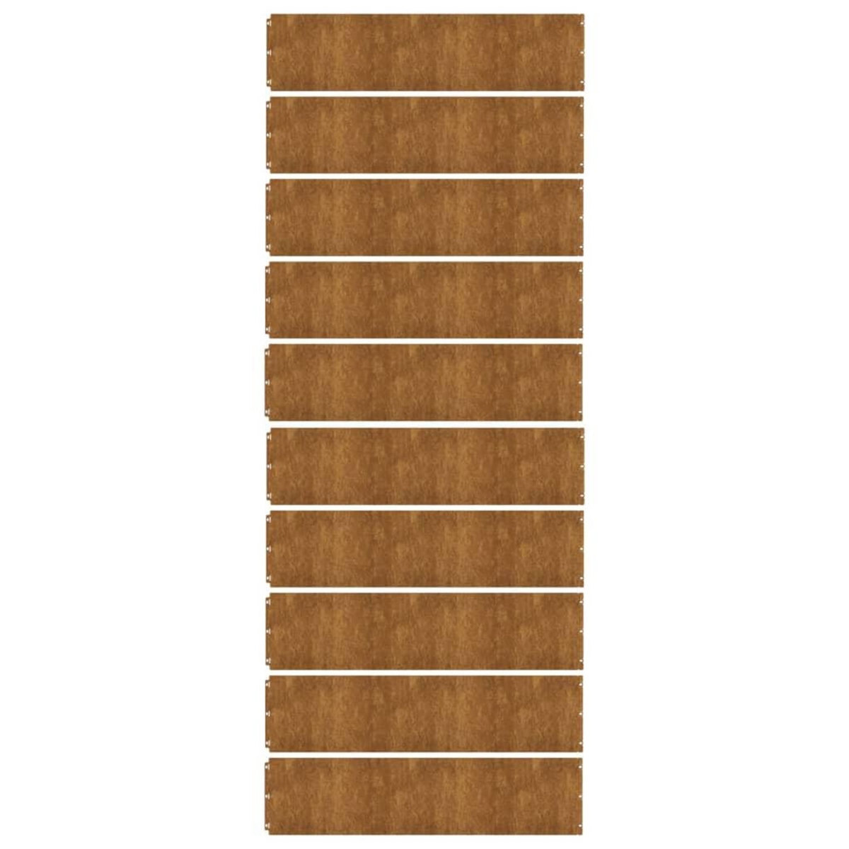 VIDAXL Bordures de pelouse 10 pcs 25x103 cm acier corten flexible