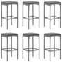 Voir la diapositive 4 : VIDAXL Ensemble de bar de jardin 7 pcs avec coussins gris poly rotin