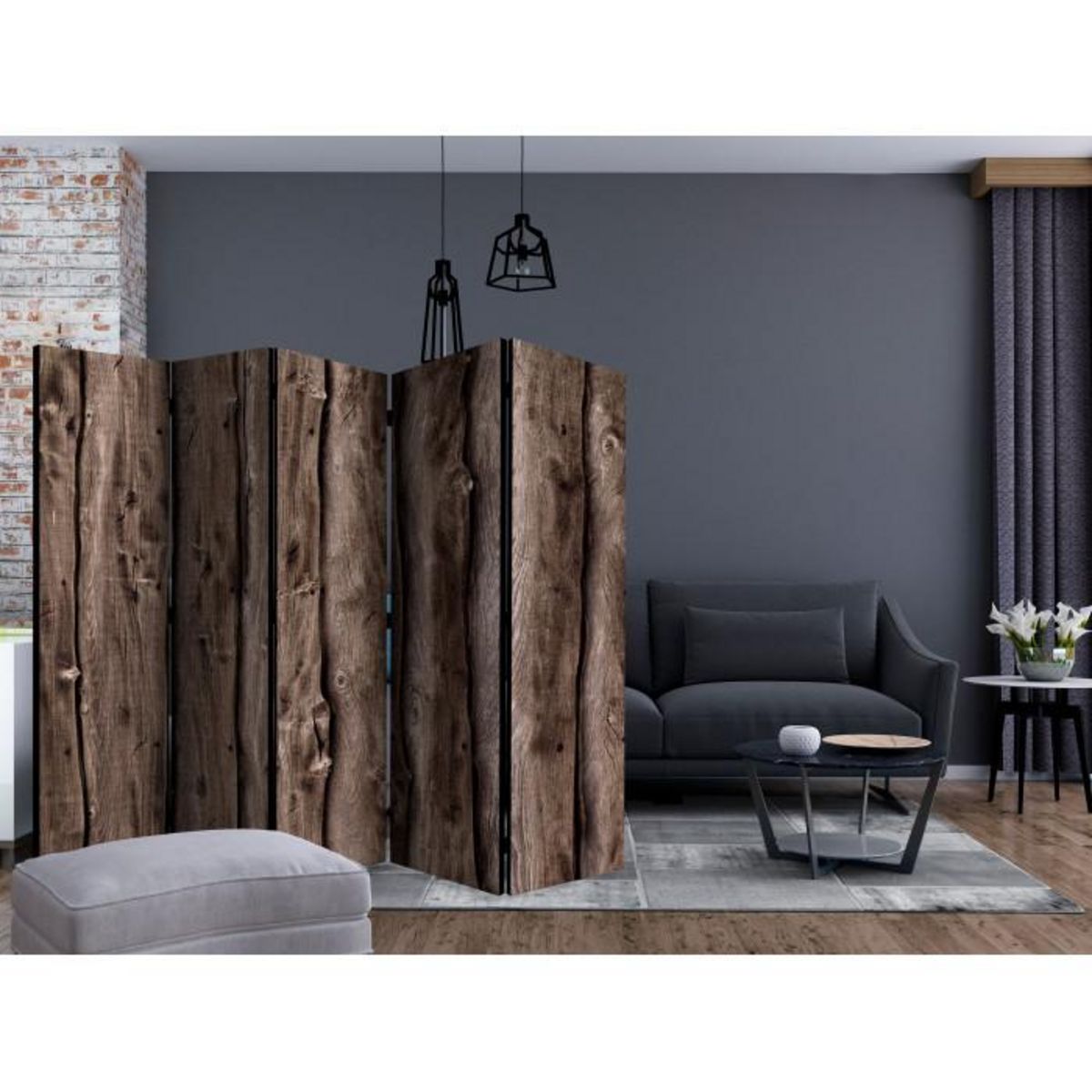 Paris Prix Paravent 5 Volets  Wooden Melody  172x225cm