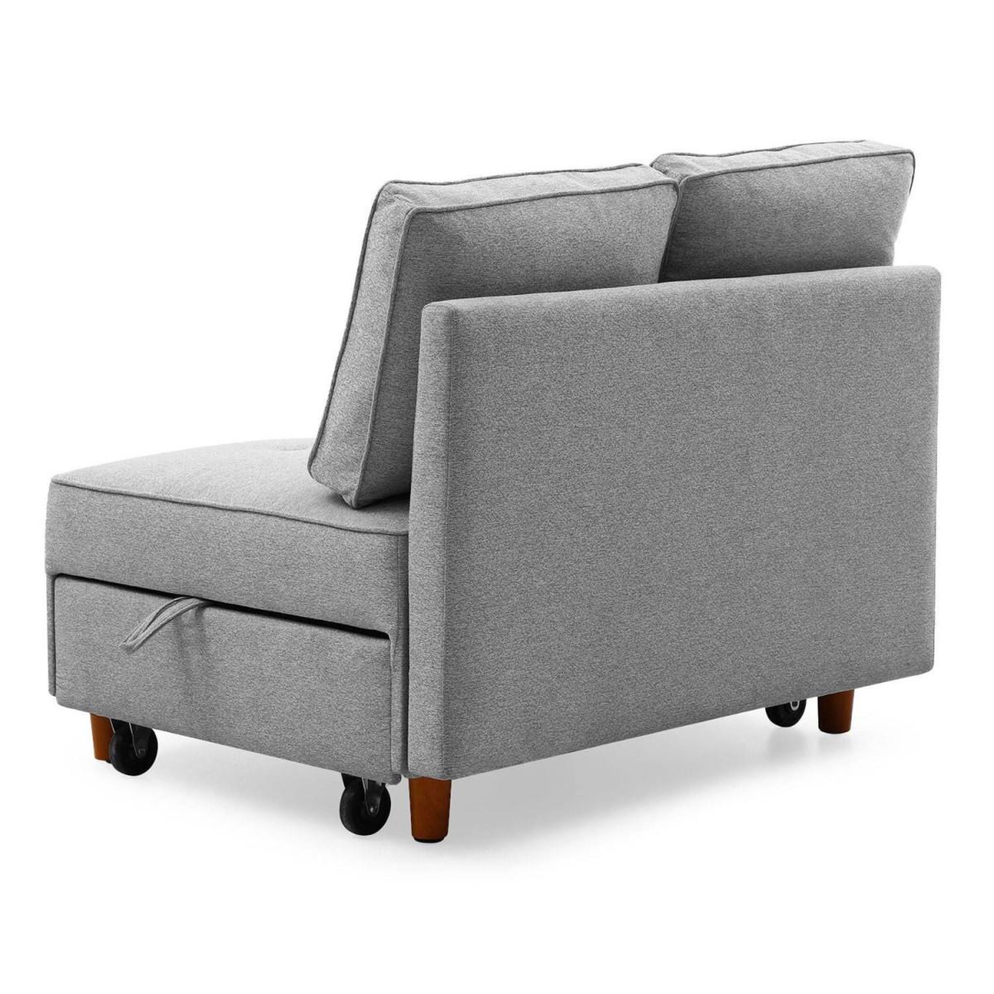 Voir la diapositive 3 : Paris Prix Banquette 2 places convertible  théo  107cm gris