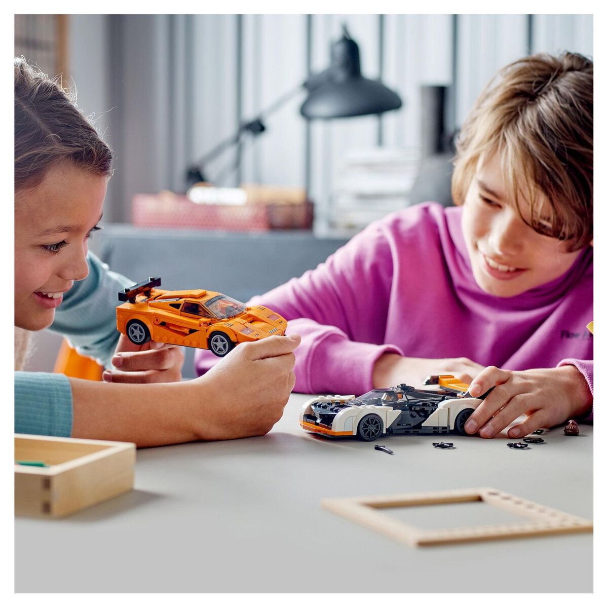 LEGO Speed Champions 76918 - McLaren Solus GT et McLaren F1 LM, Jouet de Contruction Voiture de Course, Kit de Maquette Hypercar