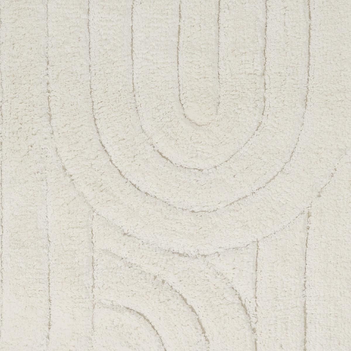 GUY LEVASSEUR Tapis de bain déco graphique arc en coton 60x120cm